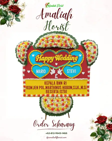 Papan Bunga Pernikahan Bolon